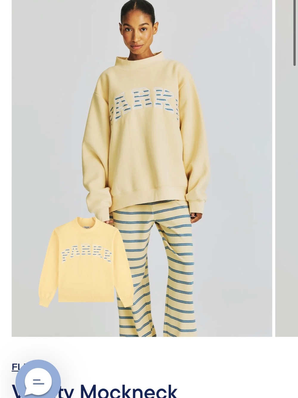 Parke Peel with Washed Indigo Striped Mockneck